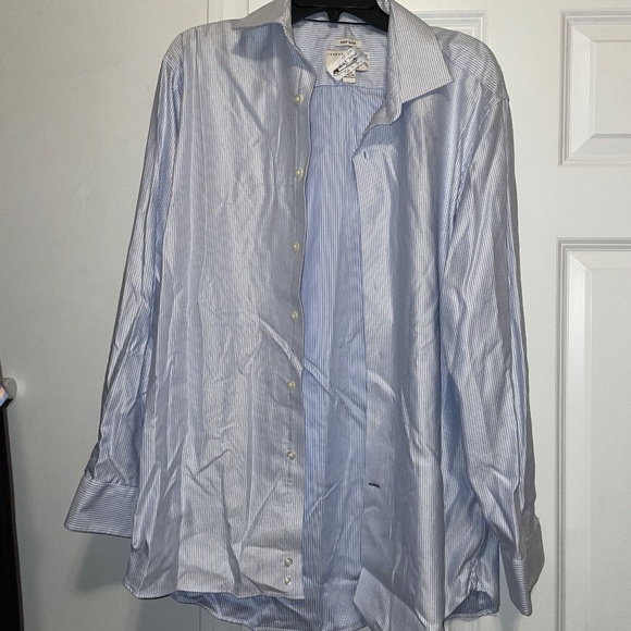 Joseph Abboud L/S Button down collared striped Men’s 100% Cotton Size 17 34/35 - Picture 3 of 11